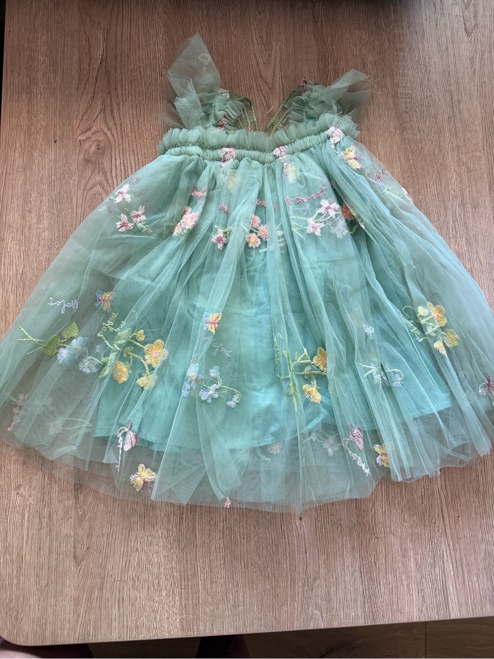 Brand new toddler butterfly dress sage green